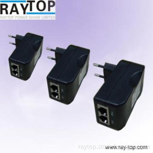 PoE Adapter with 90 to 264V AC Input Voltage and 12 to 20W Output Pow